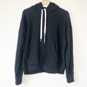 Rag & Bone City Hoodie Sweatshirt Organic Cotton Black Large